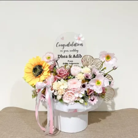 Bloom Box Akrilik Ucapan Wedding Pancoran